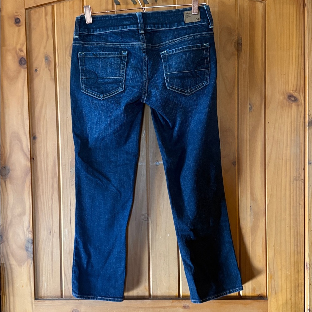 American Eagle Outfitters Dark Blue Cropped Jeans - Picture 2 of 6